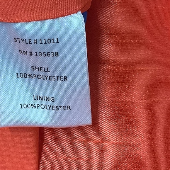 HUTCH Tommy Tiered Sleeveless Organza Midi Dress Orange Simple Cayenne Boho - M - Picture 7 of 11